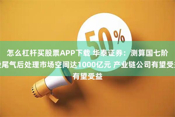 怎么杠杆买股票APP下载 华泰证券:测算国七阶段尾气后处理市场空间达1000亿元 产业链公司有望受益